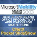 Winner of the Microsoft Mobile Solutions Challange 2003!